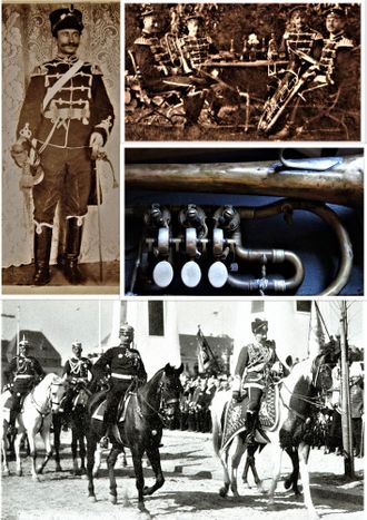 Kaiser Wilhelm II Parade zum Umzug des 11. Husarenregiments von Düsseldorf nach Krefeld 1906
